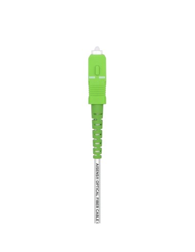 Cable Fibra Óptica Latiguillo G657A2 3.0 9/125 SMF Simplex CPR DCA LSZH, SC/APC-SC/APC, Blanco, 3.0 m