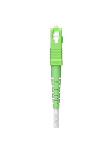 Cable Fibra Óptica Latiguillo G657A2 3.0 9/125 SMF Simplex CPR DCA LSZH, SC/APC-SC/APC, Blanco, 80 m