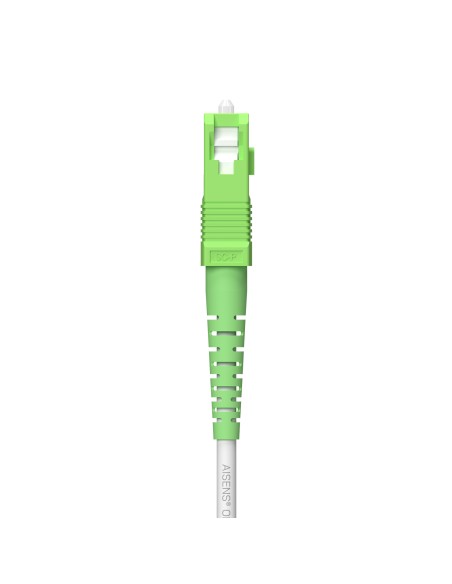 Cable Fibra Óptica Latiguillo G657A2 3.0 9/125 SMF Simplex CPR DCA LSZH, SC/APC-SC/APC, Blanco, 80 m