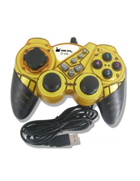 ZE-535S YELLOW mando y volante Amarillo USB Gamepad Analógico/Digital PC