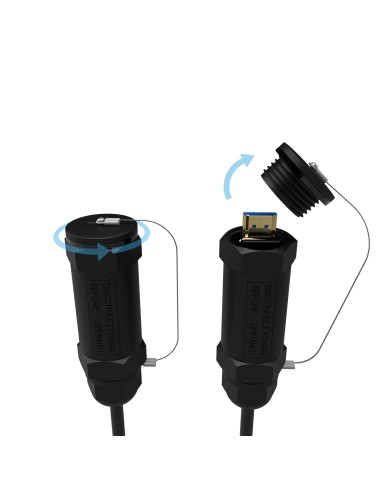 Cable HDMI V2.1 AOC con Armadura Ultra Alta Velocidad / Hec 8K@60Hz 4K@120Hz 4:4:4 48Gbps, A/M-A/M, Negro, 50M