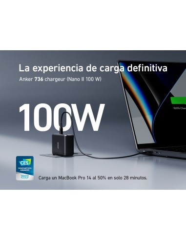 Powerport 736 Nano II Universal Negro Corriente alterna Carga rápida Interior