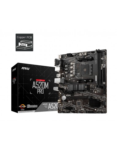 A520M PRO placa base AMD A520 Zócalo AM4 micro ATX