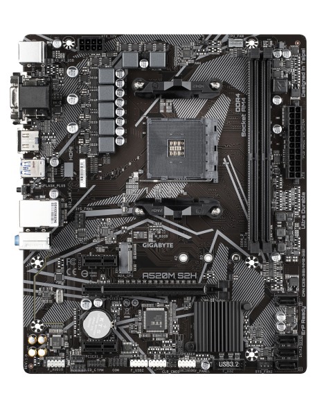A520M S2H placa base AMD A520 Zócalo AM4 micro ATX