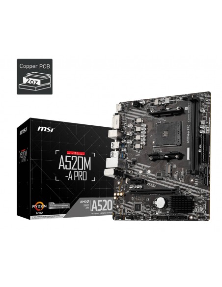 A520M-A PRO placa base AMD A520 Zócalo AM4 micro ATX