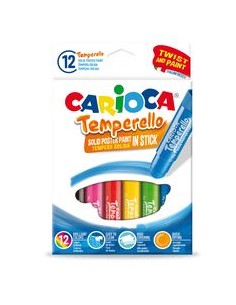 Estuche 12 colores tempera solida temperello 10g colores surtidos