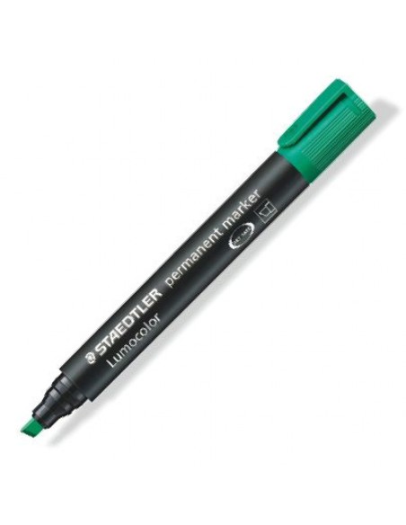 C 10 ROTULADOR LUMOCOLOR 350 VERDE PUNTA BISELADA