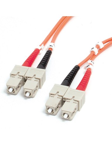 Cable de Fibra Óptica Multimodo SC a SC OM1 de 2m - 62,5/125 - para Redes de 10G - LSZH