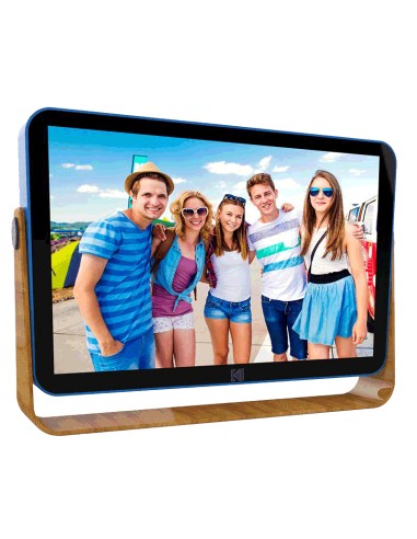 RWF108 marco fotográfico digital Madera, Azul 25,4 cm (10") Pantalla táctil Wifi