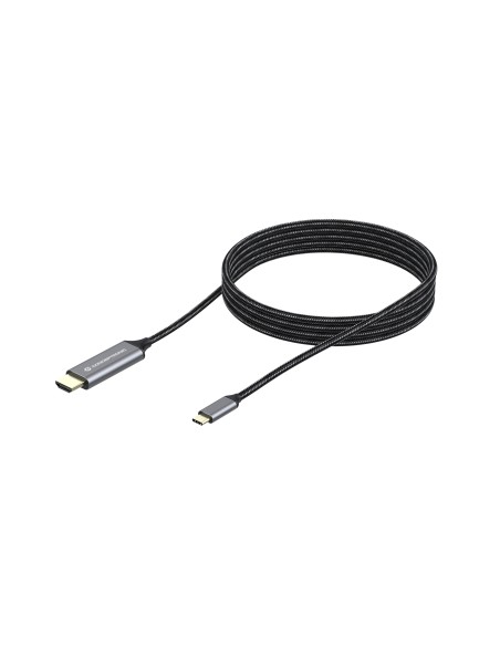 ABBY10G adaptador de cable de vídeo 2 m USB Tipo C HDMI Gris