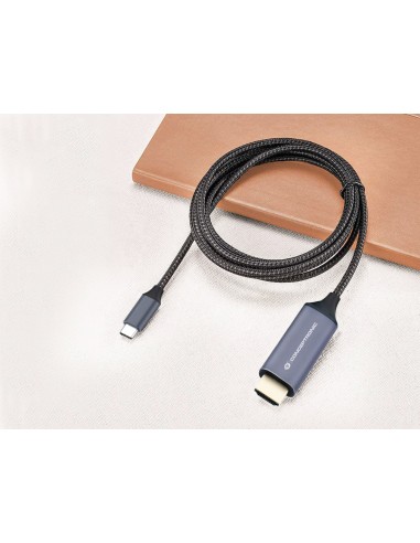 ABBY10G adaptador de cable de vídeo 2 m USB Tipo C HDMI Gris