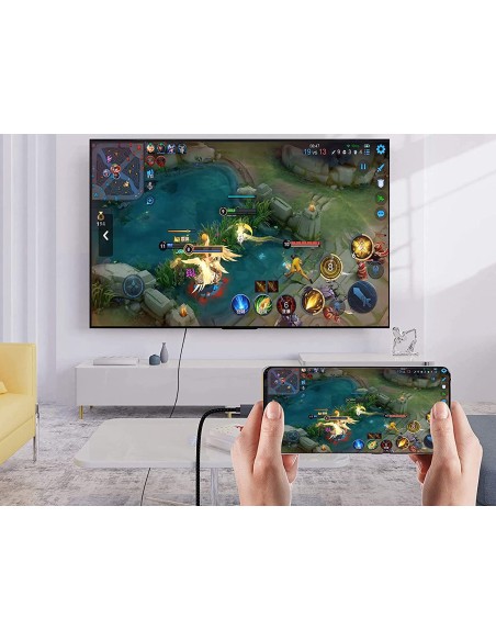 ABBY10G adaptador de cable de vídeo 2 m USB Tipo C HDMI Gris