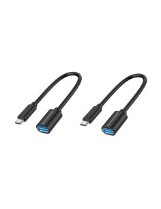 ABBY11B cable USB 0,2 m USB 3.2 Gen 1 (3.1 Gen 1) USB C USB A Negro