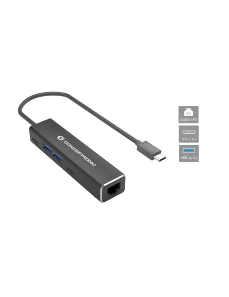 ABBY13B base para portátil y replicador de puertos Alámbrico USB 3.2 Gen 1 (3.1 Gen 1) Type-C Gris