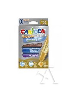 Estuche 6 colores tempera solida temperello metallic 10g