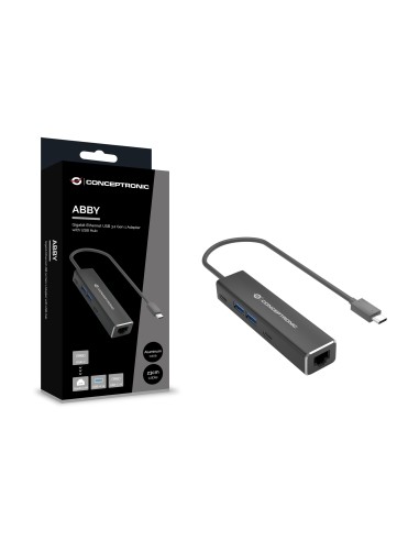 ABBY14B base para portátil y replicador de puertos Alámbrico USB 3.2 Gen 1 (3.1 Gen 1) Type-C Gris