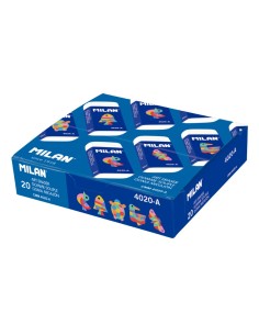 CAJA 20 GOMAS DE MIGA DE PAN CON FUNDA DE CARTÓN Y ENVUELTAS MILAN CMM4020