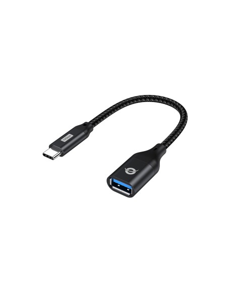 ABBY18B cambiador de género para cable USB-C USB-A Negro