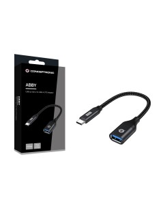 ABBY18B cambiador de género para cable USB-C USB-A Negro 2