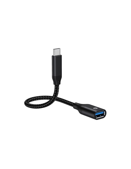 ABBY18B cambiador de género para cable USB-C USB-A Negro