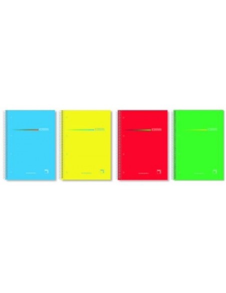 Paq 4 cuaderno espiral a4 160h 70g 1horizontal greca microperforado t extradura