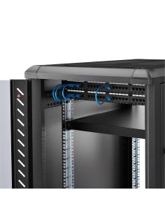 Estante Ajustable 1U para Rack de Servidores - 150kg - Bandeja Universal de 19 Pulgadas Ajustable de 49,5 a 96,5cm - para Equip 2