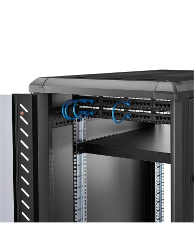 Estante Ajustable 1U para Rack de Servidores - 150kg - Bandeja Universal de 19 Pulgadas Ajustable de 49,5 a 96,5cm - para Equip