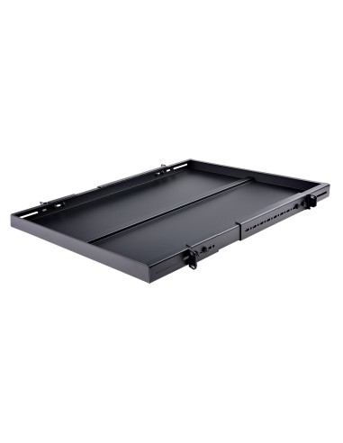 Estante Ajustable 1U para Rack de Servidores - 150kg - Bandeja Universal de 19 Pulgadas Ajustable de 49,5 a 96,5cm - para Equip