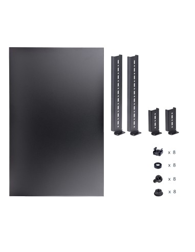Estante Ajustable 1U para Rack de Servidores - 150kg - Bandeja Universal de 19 Pulgadas Ajustable de 49,5 a 96,5cm - para Equip