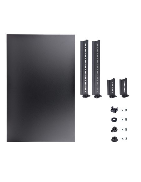 Estante Ajustable 1U para Rack de Servidores - 150kg - Bandeja Universal de 19 Pulgadas Ajustable de 49,5 a 96,5cm - para Equip