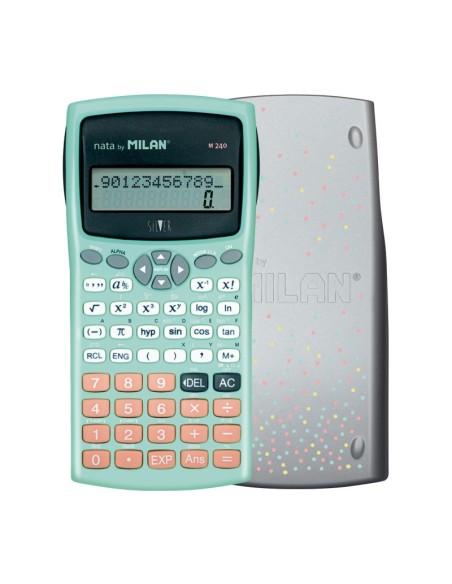 M240 calculadora Bolsillo Calculadora científica Negro, Plata, Turquesa