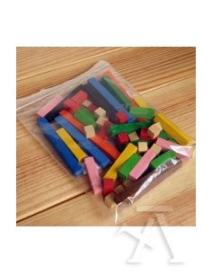 Juego de regletas en bolsa 61 piezas de 2x2 cm
