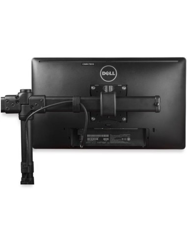 Brazo para Escritorio de Dos Monitores - con Barra Horizontal - Soporte de Mordaza/Ojal para Escritorio