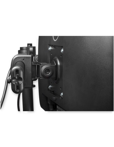 Brazo para Escritorio de Dos Monitores - con Barra Horizontal - Soporte de Mordaza/Ojal para Escritorio