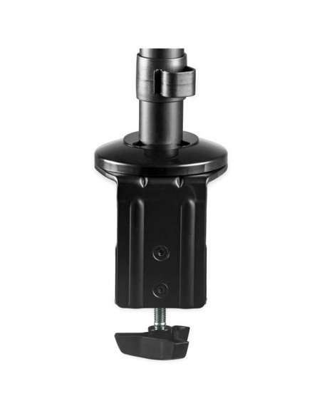 Brazo para Escritorio de Dos Monitores - con Barra Horizontal - Soporte de Mordaza/Ojal para Escritorio