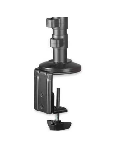 Brazo para Escritorio de Dos Monitores - con Barra Horizontal - Soporte de Mordaza/Ojal para Escritorio