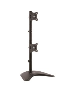 Soporte Vertical de Acero de Servicio Pesado para dos Monitores - Base Ajustable VESA para Pantallas de hasta 27 Pulgadas