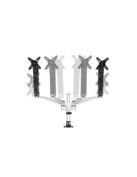 Soporte para Dos Monitores con Brazos Móviles - Apilable