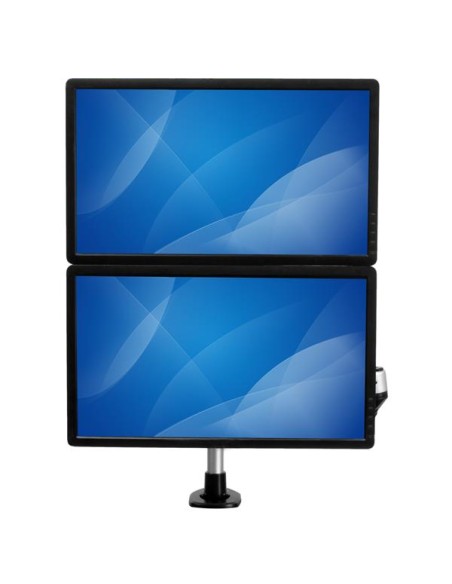 Soporte para Dos Monitores con Brazos Móviles - Apilable