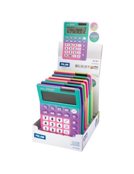 MILAN CALCULADORA 12 DÍGITOS SUNSET -CAJA EXPOSITORA-