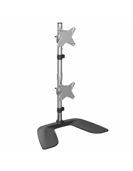 Soporte VESA para 2 Monitores de hasta 27" - Base para Monitor Ergonómica de Sobremesa - de Montaje para 2 Monitores Apilados V