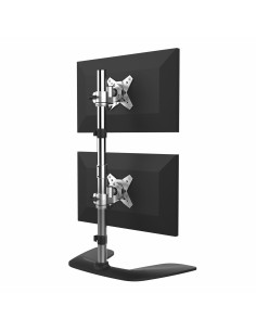 Soporte VESA para 2 Monitores de hasta 27" - Base para Monitor Ergonómica de Sobremesa - de Montaje para 2 Monitores Apilados V 2