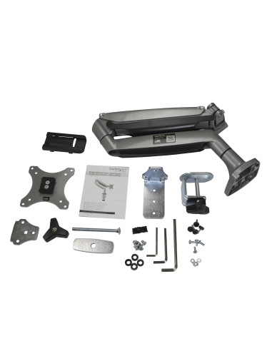 Brazo Ergonómico de Escritorio para Monitor VESA hasta 9kg - de Servicio Pesado - Movimiento Total, Altura Ajustable y Articula