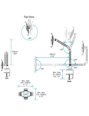 Soporte de Sobremesa para Tablet - Articulado - Para iPad o Android