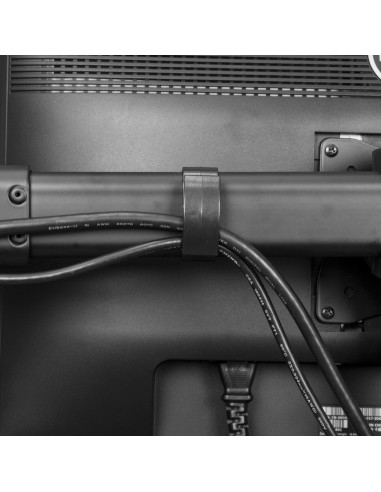 Brazo para 3 Monitores de Montaje en Escritorio - Soporte VESA Ergonómico para 3 Monitores de hasta 27" - Mástil Articulado de 