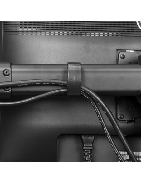 Brazo para 3 Monitores de Montaje en Escritorio - Soporte VESA Ergonómico para 3 Monitores de hasta 27" - Mástil Articulado de 