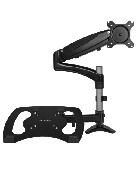 Brazo para un Monitor - Base para Ordenador Portátil con Ajuste de Altura de un Toque