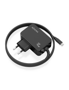 Cargador GaN 45W PD3.0 1xUSB-C 1.8m, Negro