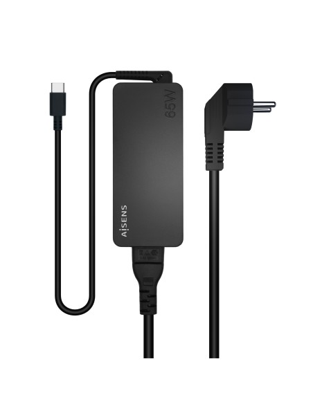 Cargador 65W PD3.0 1XUSB-C 1.8M, Negro