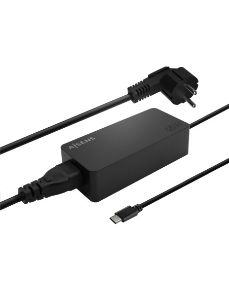 Cargador 65W PD3.0 1XUSB-C 1.8M, Negro